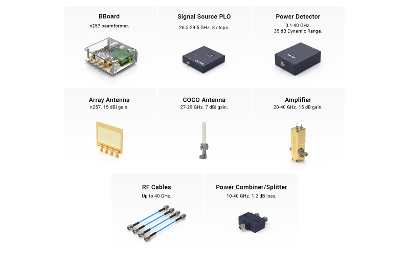 Image 2: Contents of the TMYTEK Developer Kit which Prof. Björnson utilized this video